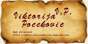 Viktorija Počeković vizit kartica
